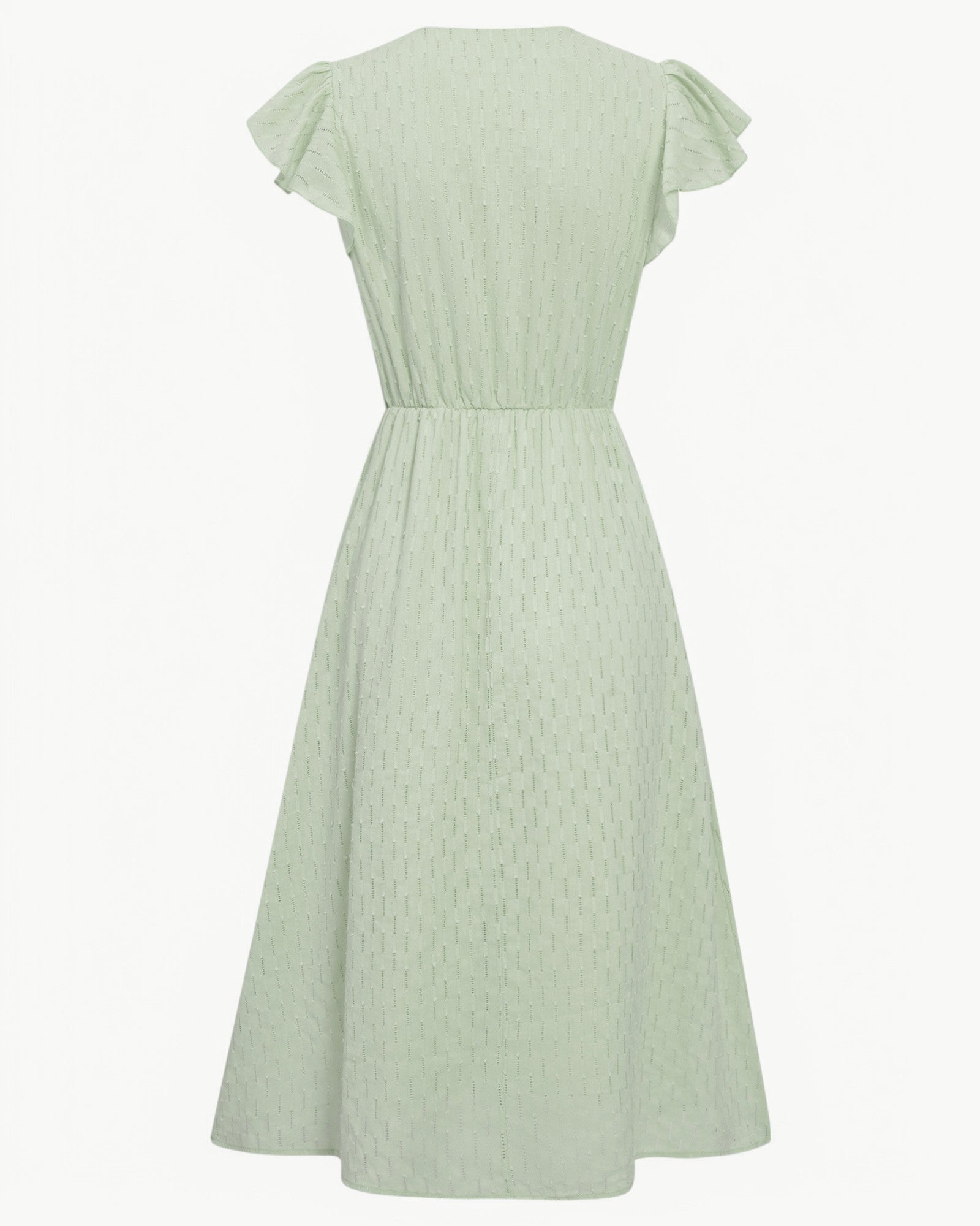 LARA - V-neck midi dress with ruffle sleeves - Light & stylish favorite